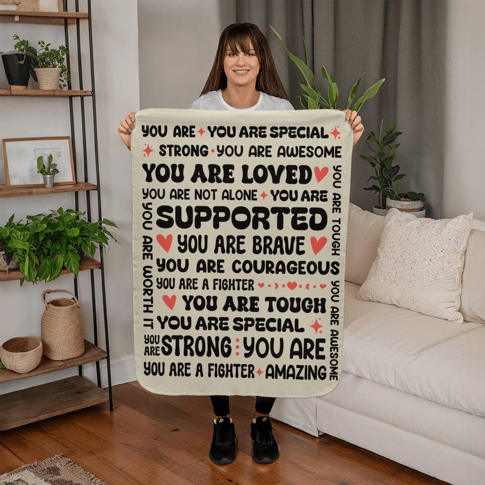 To My Daughter Braver (From Mom) – Sherpa Fleece Blanket